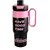 Stylish Printed Sipper Water Bottle with Handle  Leak-Proof  Travel  Gym Bottle (Black  Pink)