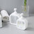 Plastic Soap Dispenser 300ml Square Shape With Pump Holder Hand pack of 2 white colour