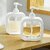 Plastic Soap Dispenser 300ml Square Shape With Pump Holder Hand pack of 2 white colour