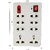 Multi Pin White Extension Board 8 Socket - 1 Switches