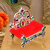 Traditional Meenakari Wooden Singhasan, Multicolor Throne for Bal Gopal, Religious Worship Idol Stand, Medium Size