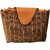 Womens Teal Textured Sling Bag with Tan Flap