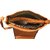 Womens Teal Textured Sling Bag with Tan Flap