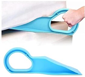 2-in-1 Mattress Lifter and Bedsheet Tucker Tool  Ergonomic Bed Wedge Elevator for Lifting Tucking  Holding Mattress  Plastic Stand for Easy Bed Making