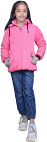 Kid Kupboard Cotton Girls Jacket, Light Pink, Full-Sleeves, 9-10 Years KIDS8219