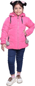 Kid Kupboard Cotton Girls Jacket, Light Pink, Full-Sleeves, 7-8 Years KIDS8220