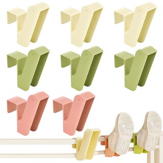 (Pack of 2) Shoe Drying Rack for Footwear, Space-Saving Hanging Organizer with Non Slip Hooks, Lightweight Durable Shoe Care  Accessories Holder for Slippers Leather Shoes Heels and Sandals