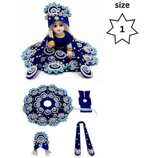 Tiny Shiny Laddu Gopal Poshak Thakur Ji Dress Heavy Designer Dress for Kanha Ji Fancy Dress