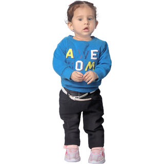 Kid Kupboard Cotton Baby Girls Sweatshirt, Blue, Full-Sleeves, 2-3 Years KIDS8200