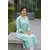 JS Tradition Women Geometric Print, Printed Pure Cotton Straight Kurta (Light Blue)
