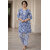 JS Tradition Women Floral Print, Printed, Striped Pure Cotton Straight Kurta (Blue)