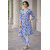 JS Tradition Women Floral Print, Printed, Striped Pure Cotton Straight Kurta (Blue)