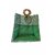 Green  Gold Embroidered Gota Patti Potli Bag