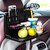 Car Backseat Foldable Dining Tray with Cup Holder Compatible with Toyota Fortuner Black ABS Plastic Multi-Functional Travel Organiser
