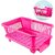 3 in 1 Durable Plastic Kitchen Sink Large Dish Rack Drainer With Tray Drying Basket for Utensils and Dishes Pink
