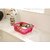 3 in 1 Durable Plastic Kitchen Sink Large Dish Rack Drainer With Tray Drying Basket for Utensils and Dishes Pink