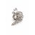 Elegant Black Crystal Peacock Brooch  Silver Tone Statement Pin for Saree, Coat  Lapel