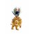 AKSHI Banke Bihari Krishna Peacock Feather, Traditional Gold Finish Ethnic, Sherwani, Brooch