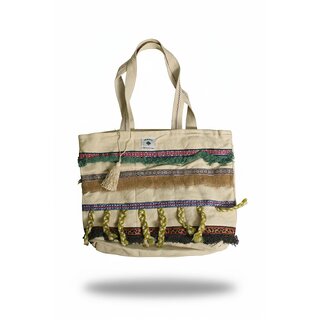 Earthloom Rope Detail Ethnic Tote