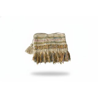 Earthloom Multicolor Handwoven Fringe Sling Bag