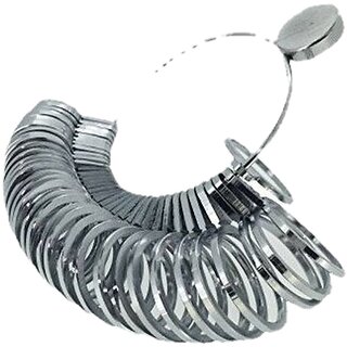 Premium Silver Ring Sizer Tool - Accurate Jewelry Sizing Guide