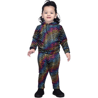 Kid Kupboard Cotton Baby Boys Sweatshirt and Sweatpant Set, Multicolor, Full-Sleeves, 3-4 Years KIDS8222