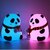Cute Panda Touch Silicon Lamp kids and toys multicolor light