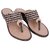 Wellmax Womens Coffee Traditional Ethnic Design Kohlapuri Flat Sandals