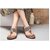 Wellmax Womens Coffee Traditional Ethnic Design Kohlapuri Flat Sandals