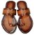 Wellmax Womens Brown Traditional Ethnic Design Kohlapuri Flat Sandals