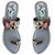 Wellmax Womens Grey Traditional Ethnic Design Flat Sandals with Heart Design