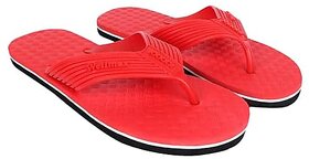 Wellmax Men Traditional Lightweight and Comfortable Slippers (Red)