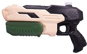 DealBindaas High-Pressure Water Gun for Kids and Adult Holi and Summer Outdoor Fun Toy xe2x80x93 Large Capacity Long-Range Soaker Blaster xe2x80x93 Durable Plastic Easy-to-Use Pump Safe for Boys and Girls - Cream