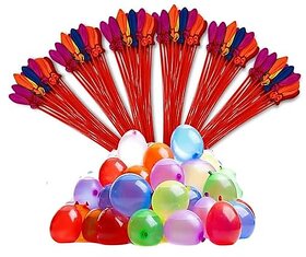 DealBindaas Quick Magic Balloon For Holi Water Balloons Crazy Quick Fill in 60 Seconds Set of 6 with 1 Universal tap Adapter (222 Balloons) Mix Color