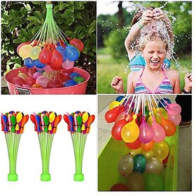 Quick Magic Balloon For Holi Water Balloons Mix Color Crazy Fill in 60 Seconds Set of 9 with 1 Universal tap Adapter (333 Balloons) Mix Color