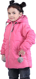 Kid Kupboard Cotton Girls Jacket, Light Pink, Full-Sleeves, 6-7 Years KIDS8246