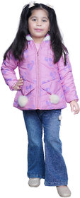 Kid Kupboard Cotton Girls Jacket, Purple, Full-Sleeves, 6-7 Years KIDS8247