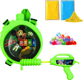 Dealbindaas Small Holi Water Pichkari Tank With High Pressure Pichkari & Back Pack Tank 1104 Water Gun Gun