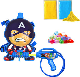 Dealbindaas Little Boy Tank Holi Water Gun Toy Pressure Pichkari & Back Pack Tank 1703 Water Gun