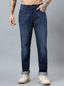 Meghz Dark Blue Slim Fit Mid Rise Ankle Length Jeans