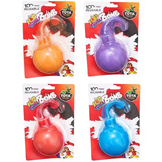 (Pack of 2) Tota Holi Gulal Ball | Herbal Gulal Bomb Toy in 6 Different Vibrant Holi Colours  (Assorted Colour)