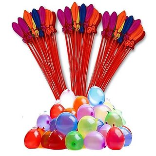 DealBindaas Crazy Magic Balloon For Holi Water Balloons No Need to Tie Knot Quick Fill in 60 Seconds Set of 3 with 1 Universal Tap Adapter 111 Balloons Mix Color