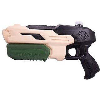 DealBindaas High-Pressure Water Gun for Kids and Adult Holi and Summer Outdoor Fun Toy xe2x80x93 Large Capacity Long-Range Soaker Blaster xe2x80x93 Durable Plastic Easy-to-Use Pump Safe for Boys and Girls - Cream