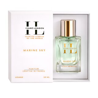 IVARE LONDON Marine Sky Premium French Parfum  50ml (1.7 FL OZ)  Long-Lasting Fresh Mens Fragrance
