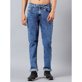 Meghz Blue Slim Fit Mid Rise Ankle Length Jeans