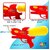DealBindaas Holi Water Gun Pichkareee Blaster Shape Non-Pressure Holi Pichkari Water Gun Easy to Hold in Kids Hand - Red