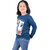 Kid Kupboard Cotton Girls Sweatshirt, Blue, Full-Sleeves, 8-9 Years KIDS8243