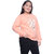 Kid Kupboard Cotton Girls Sweatshirt, Light Orange, Full-Sleeves, 11-12 Years KIDS8245