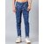 Meghz Blue Slim Fit Mid Rise Ankle Length Jeans