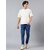 Meghz Blue Slim Fit Mid Rise Ankle Length Jeans